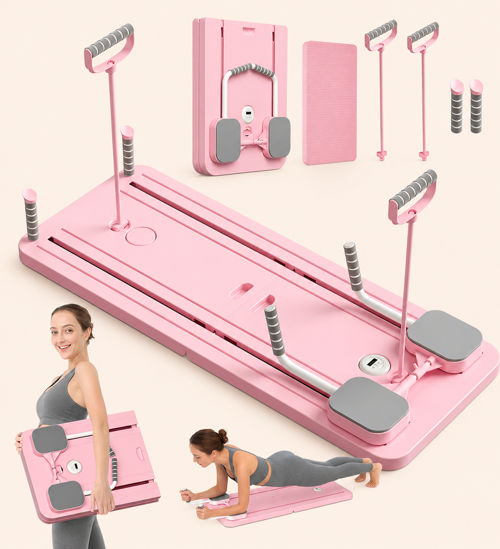 Tabla de Pilates Reformadora Plegable NIDO FIT™ | Gimnasio Multifuncional para Entrenamiento de Cuerpo Completo