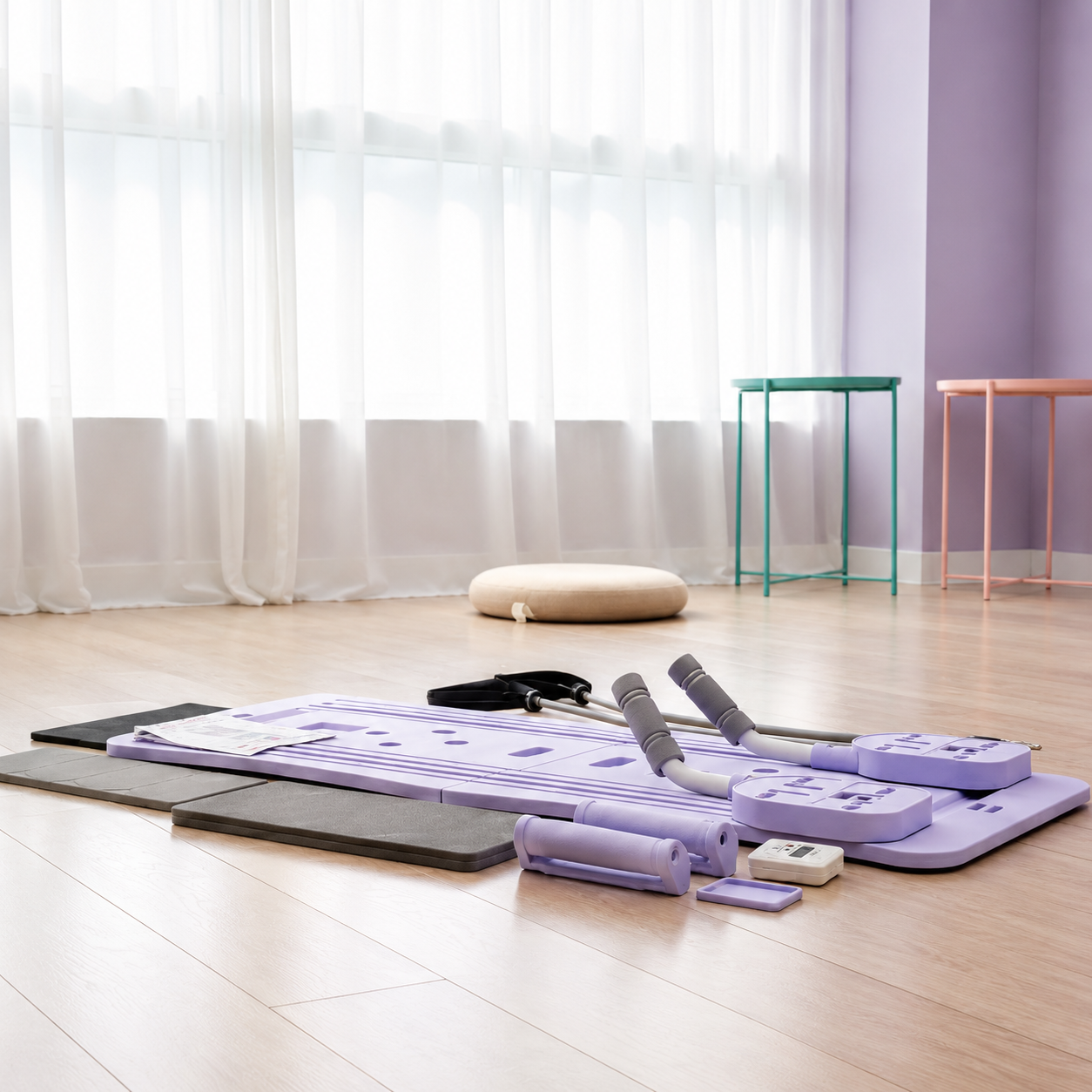 Tabla de Pilates Reformadora Plegable NIDO FIT™ | Gimnasio Multifuncional para Entrenamiento de Cuerpo Completo