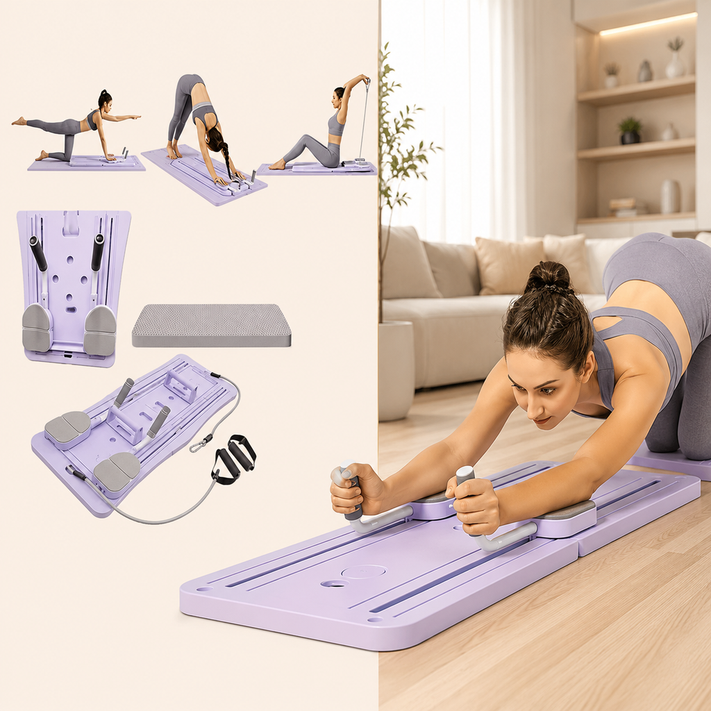 Tabla de Pilates Reformadora Plegable NIDO FIT™ | Gimnasio Multifuncional para Entrenamiento de Cuerpo Completo