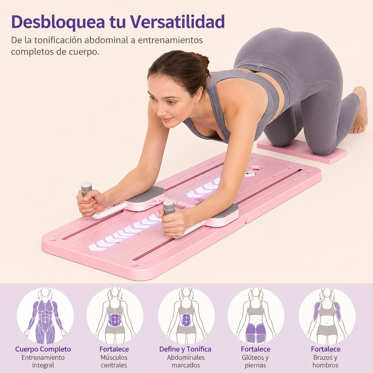 Tabla de Pilates Reformadora Plegable NIDO FIT™ | Gimnasio Multifuncional para Entrenamiento de Cuerpo Completo