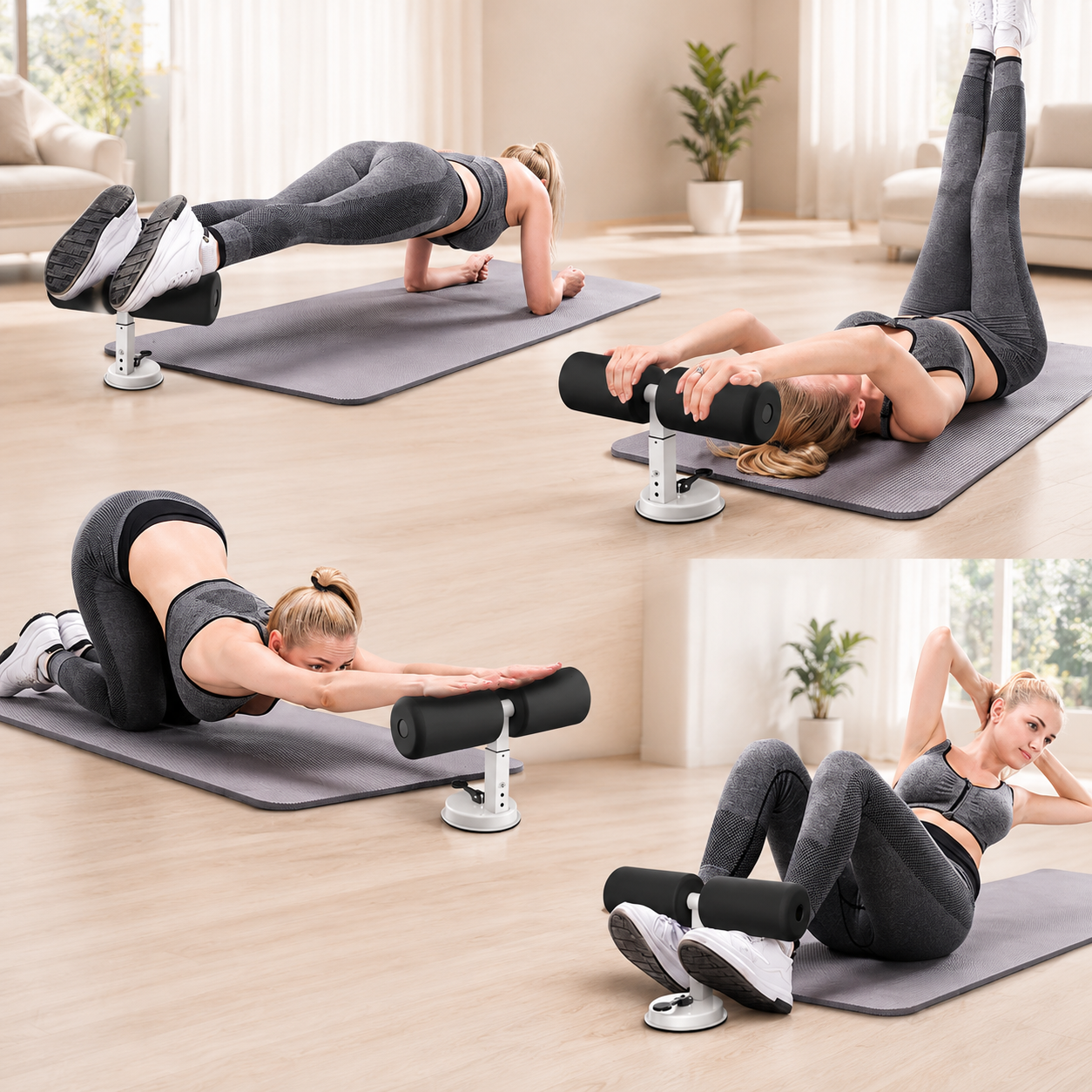 Barra de Anclaje Multifuncional para Abdominales y Entrenamiento en Casa | Ajustable y Portátil