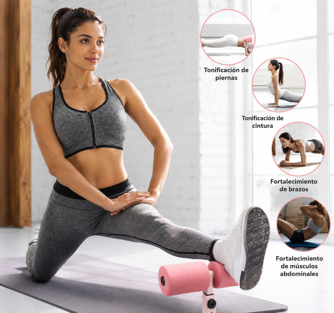 Barra de Anclaje Multifuncional para Abdominales y Entrenamiento en Casa | Ajustable y Portátil