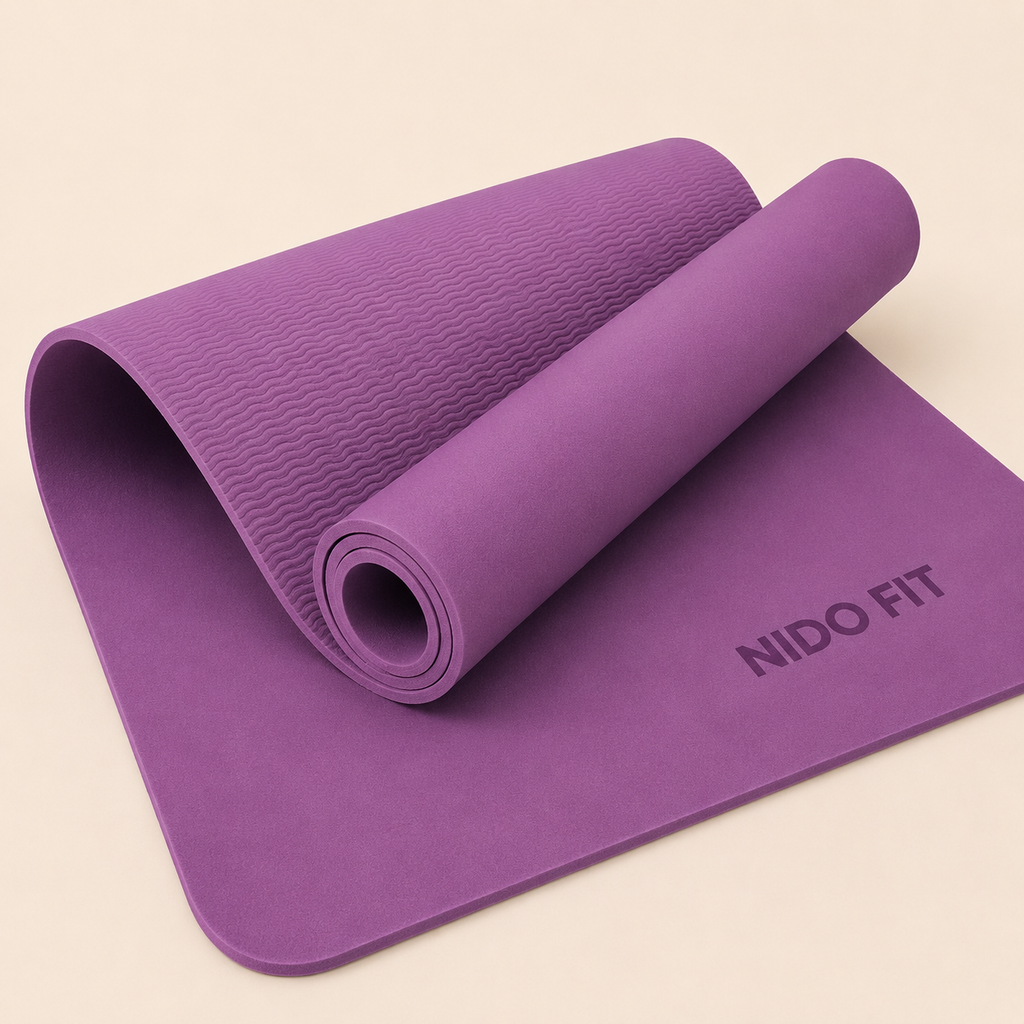 Colchoneta Premium de Yoga y Pilates NIDO FIT™ 6 mm | Antideslizante, Extra Cómoda con Correa de Transporte