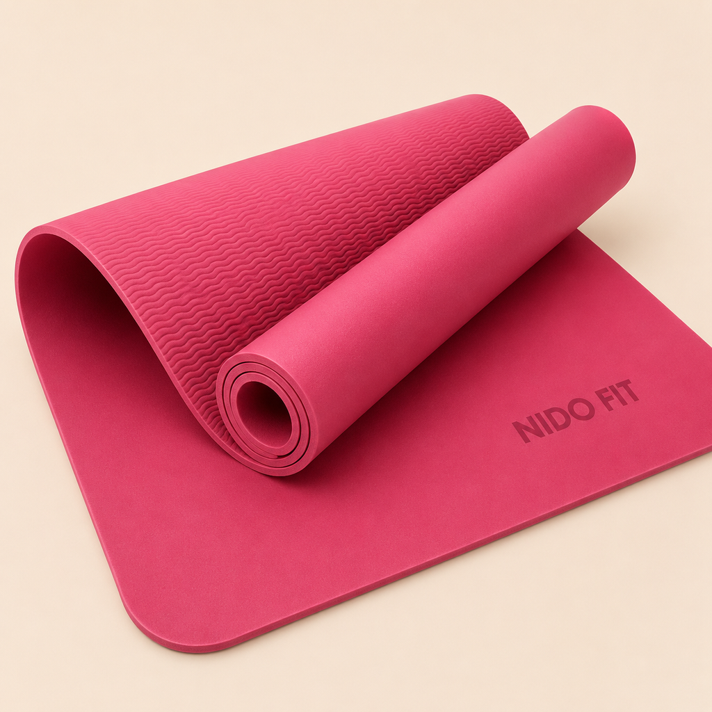 Colchoneta Premium de Yoga y Pilates NIDO FIT™ 6 mm | Antideslizante, Extra Cómoda con Correa de Transporte
