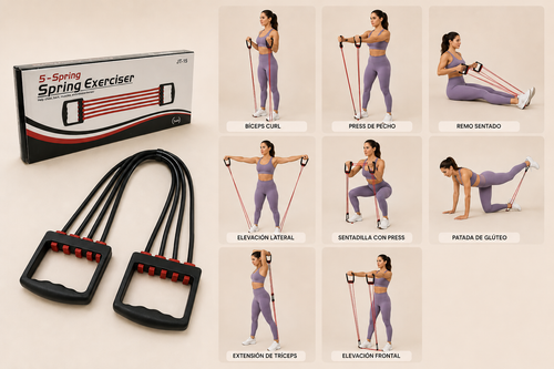 Banda Elástica de Resistencia Ajustable NIDO FIT™ | 5 Niveles de Intensidad para Entrenamiento de Fuerza